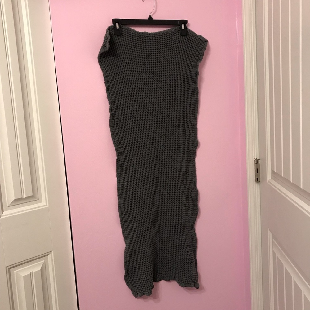 Bathed Bluish Gray Waffle Bath Towel